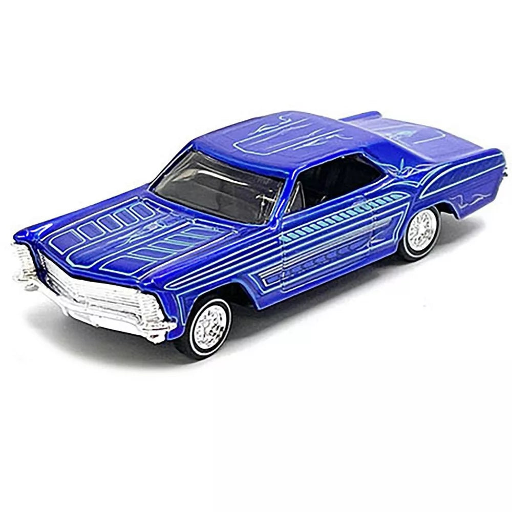 Maisto Buick Riviera Lowrider de 1965 - Azul caramelo - Serie "Lowriders" - 15494-23D