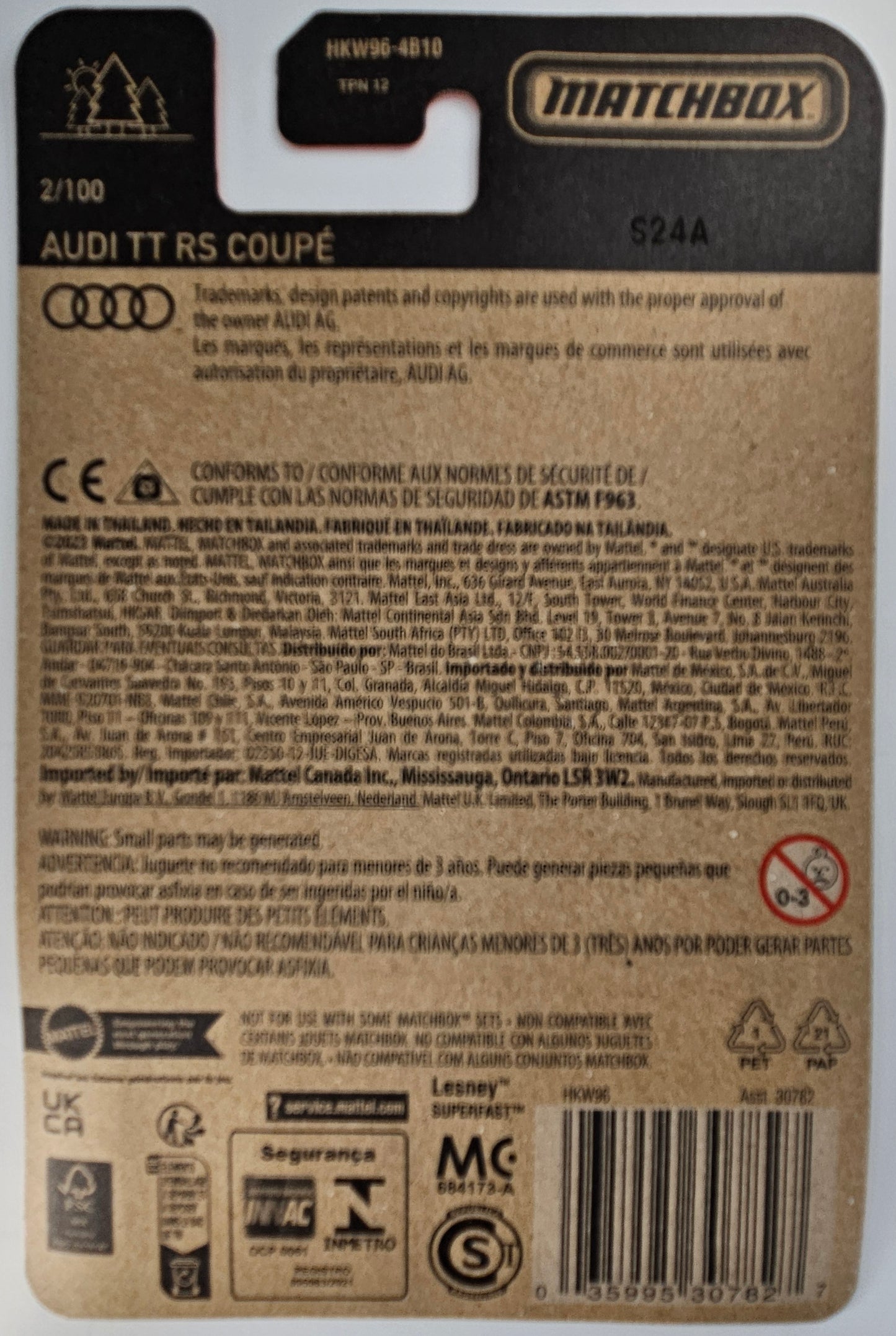 MATCHBOX Audi TT RS Coupé' HKW96 - MBX Roadtrip