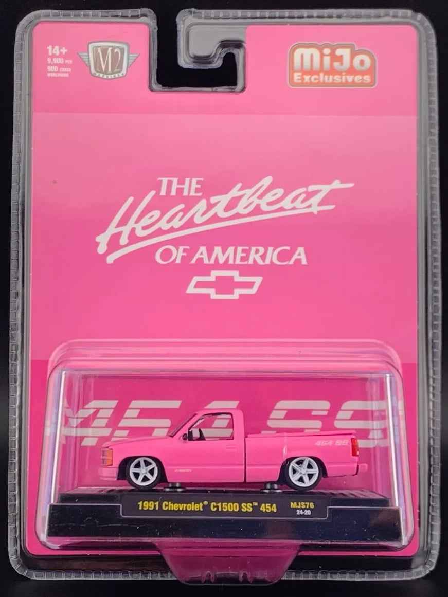 M2 Machines 1991 Chevrolet C1500 SS 454 - 31500-MJS76 - 24-20 - Rosa semibrillante
