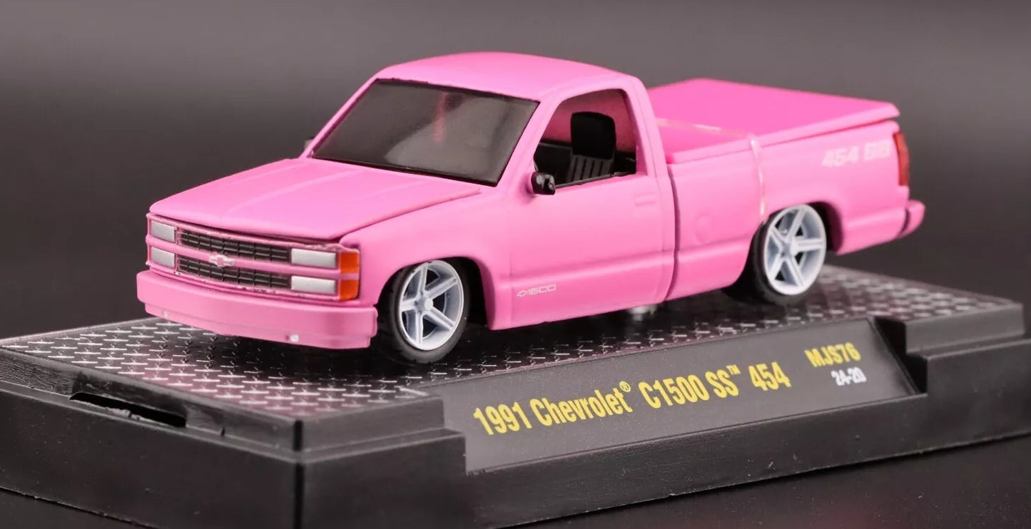 M2 Machines 1991 Chevrolet C1500 SS 454 - 31500-MJS76 - 24-20 - Rosa semibrillante