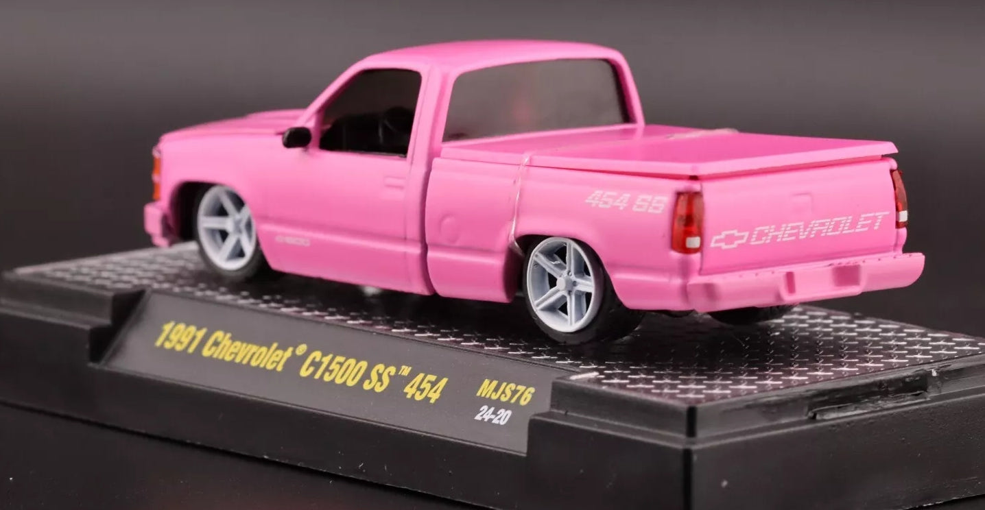 M2 Machines 1991 Chevrolet C1500 SS 454 - 31500-MJS76 - 24-20 - Rosa semibrillante