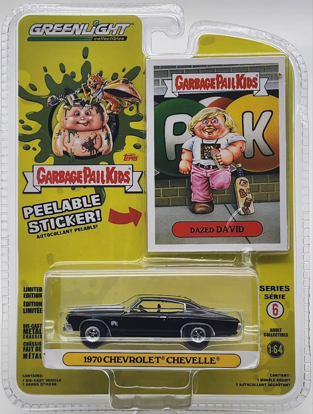 Greenlight Collectibles - Surtido de Garbage Pail Kids® Serie 6 (1/64) 54100 - Set de seis (6) piezas