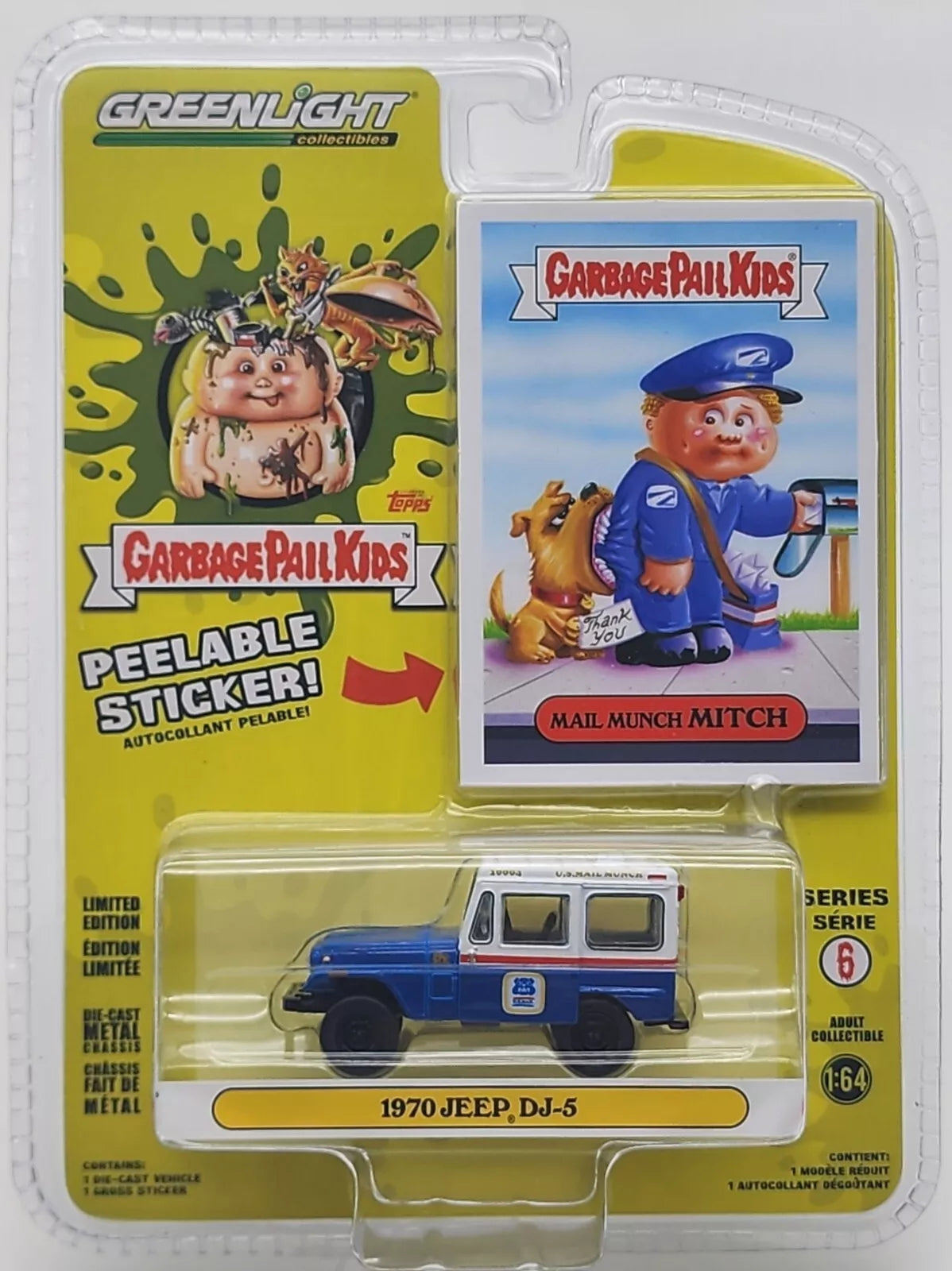 Greenlight Collectibles - Surtido de Garbage Pail Kids® Serie 6 (1/64) 54100 - Set de seis (6) piezas