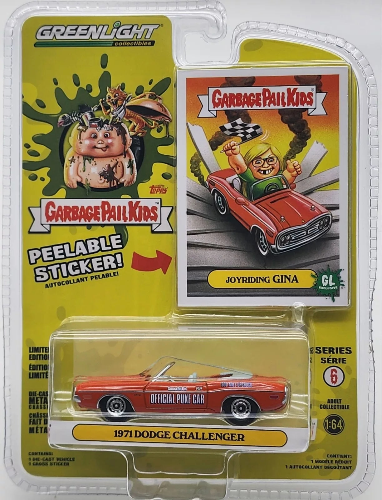Greenlight Collectibles - Surtido de Garbage Pail Kids® Serie 6 (1/64) 54100 - Set de seis (6) piezas