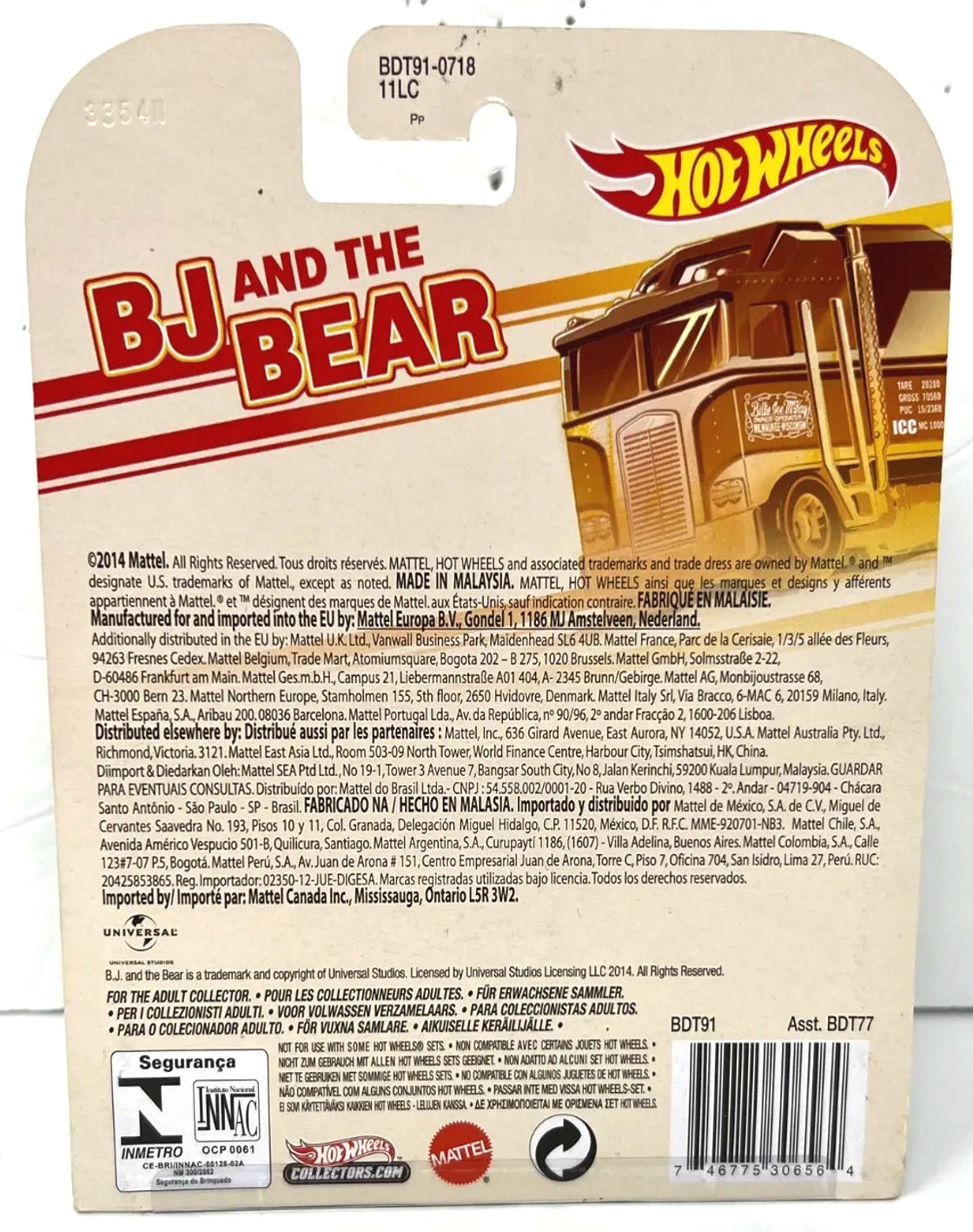 Hot Wheels Thunder Roller BJ y el Oso - BDT91 - 2014
