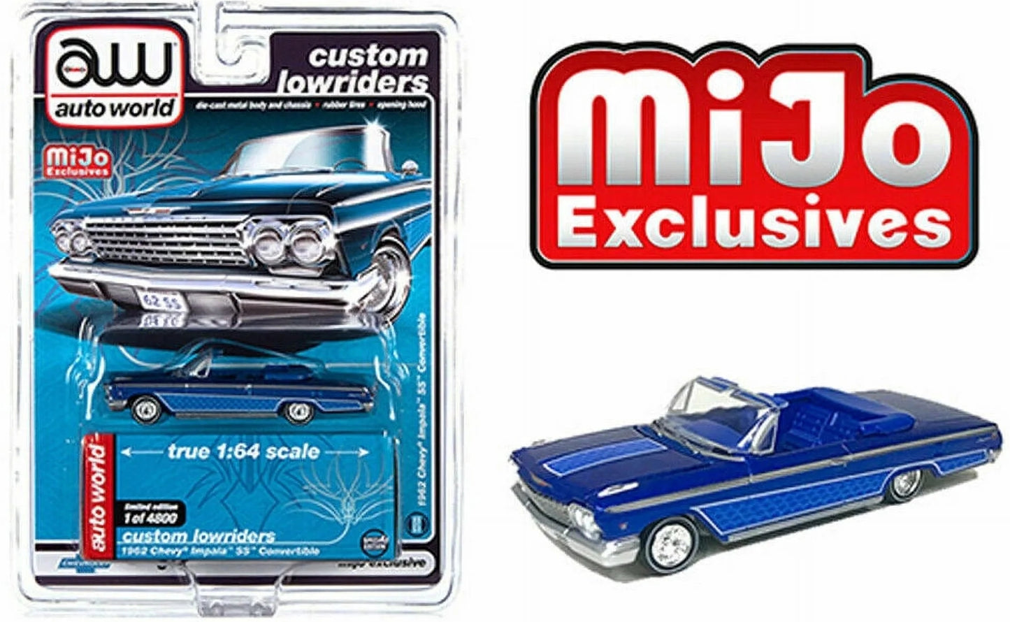 Auto World 1962 Chevy Impala SS Convertible Custom Lowriders (MiJo Exclusive) - CP7662