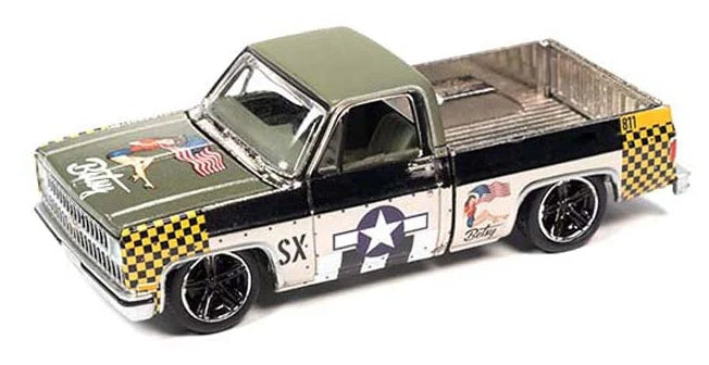 Auto World 1980 Chevrolet Silverado Pickup (MiJo Exclusive) - CP7833 - Chrome Pinup Girl Betsy
