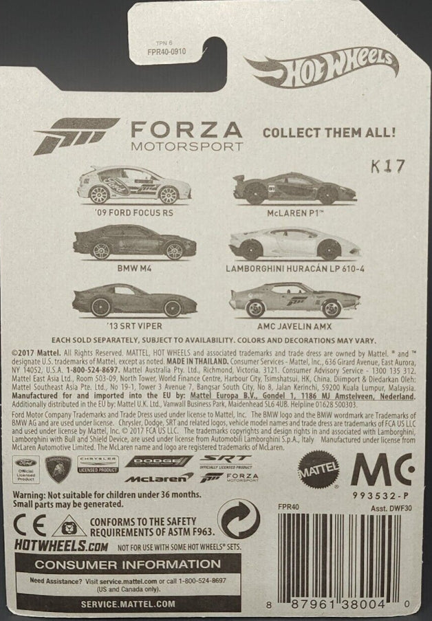Hot Wheels Ford Falcon Race Car FPR40 - Forza Motorsport Series (2017) Chase Model - Walmart Exclusive