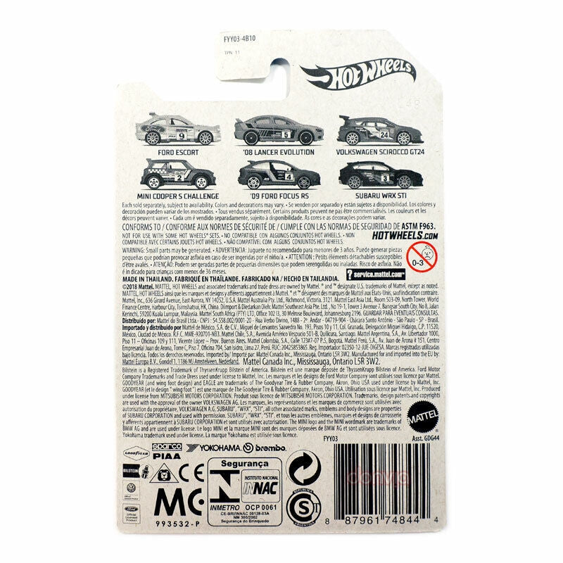 Hot Wheels Subaru WRX STi HW Backroad Rally 6/6 FYY03 - Exclusivité Walmart - Plus (+) une Hot Wheel en bonus