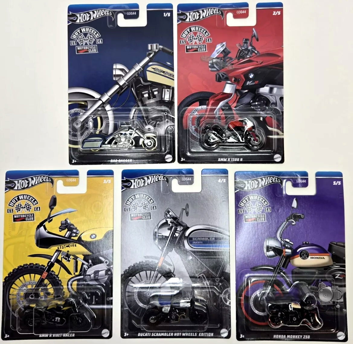 Hot Wheels Motorcycle Club Series 2024 - GDG44-HRR90 - Full Set