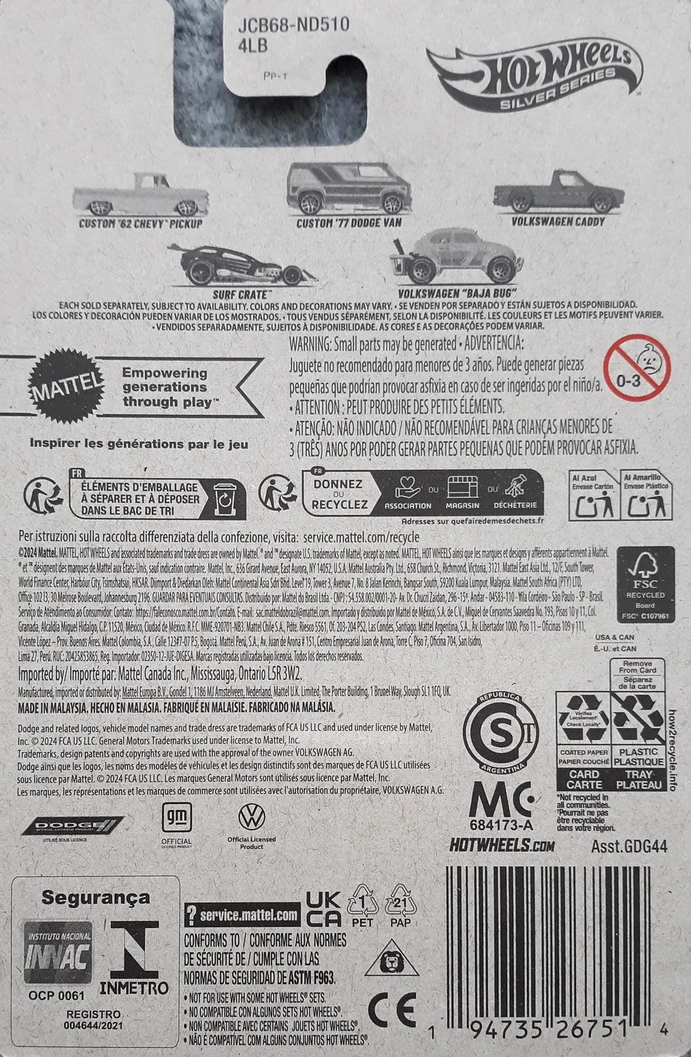 Hot Wheels Silver Series Surf's Up 2025 - GDG44-JCB67 - Full Set
