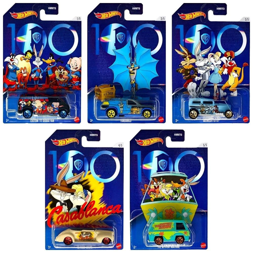 Hot Wheels Warner Bros. Serie 100.º Aniversario 2023 - GDG83-HLK29 - Conjunto completo