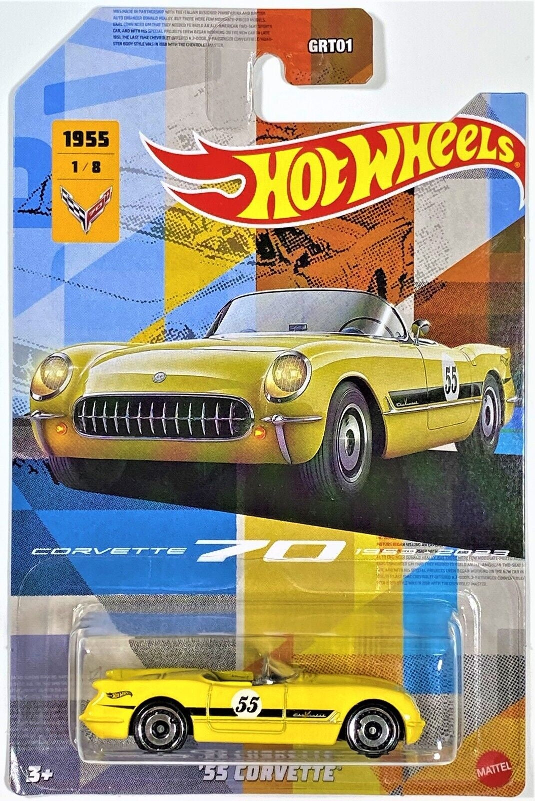 Hot Wheels 2023 Corvette Serie 70 Colección Exclusiva de Walmart - Más (+) un Hot Wheel Bonus - Conjunto Completo - GRT01-956E