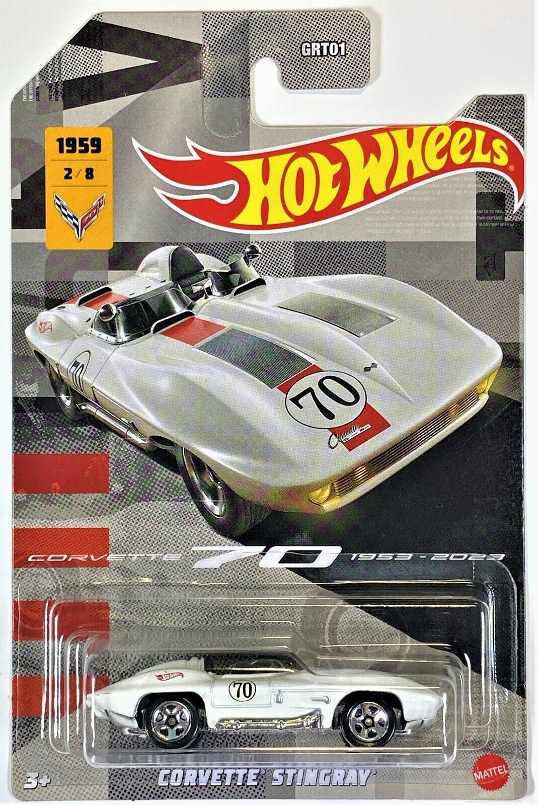 Hot Wheels 2023 Corvette Serie 70 Colección Exclusiva de Walmart - Más (+) un Hot Wheel Bonus - Conjunto Completo - GRT01-956E