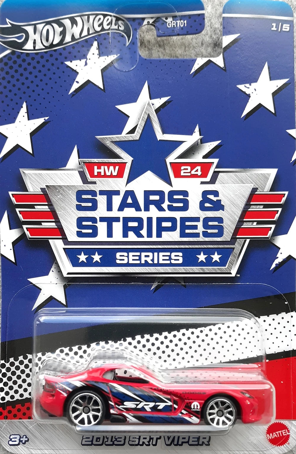 Hot Wheels Stars and Stripes Series - Walmart Exclusive - GRT01-HRW62 - Set of Five (5) Cars