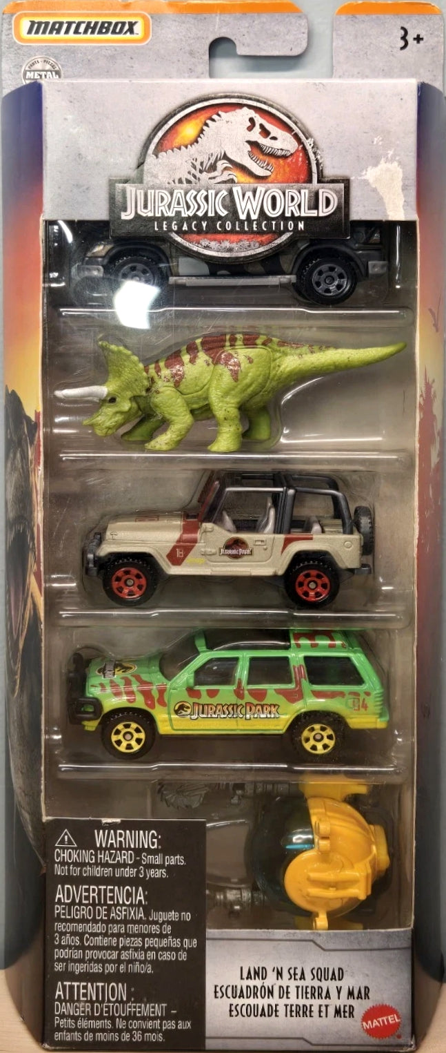 MATCHBOX Jurassic World Legacy Collection: Land 'n Sea Squad Multipack HBJ19 - 2022 Target Exclusive