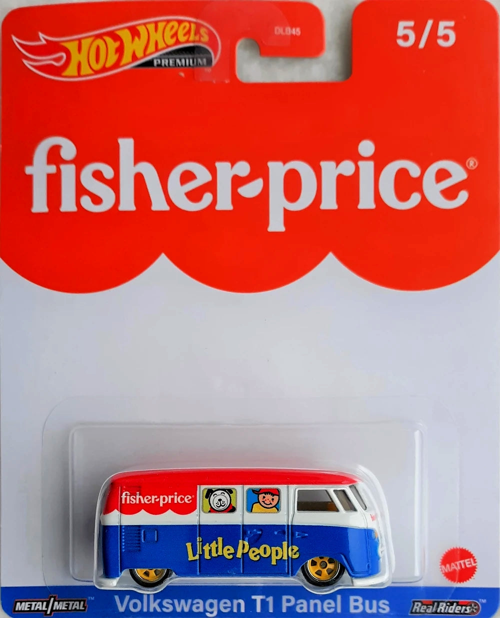 Hot Wheels Volkswagen T1 Panel Bus HCP02 - Premium con pasajeros reales - Cultura pop 2022 Fisher-Price Little People