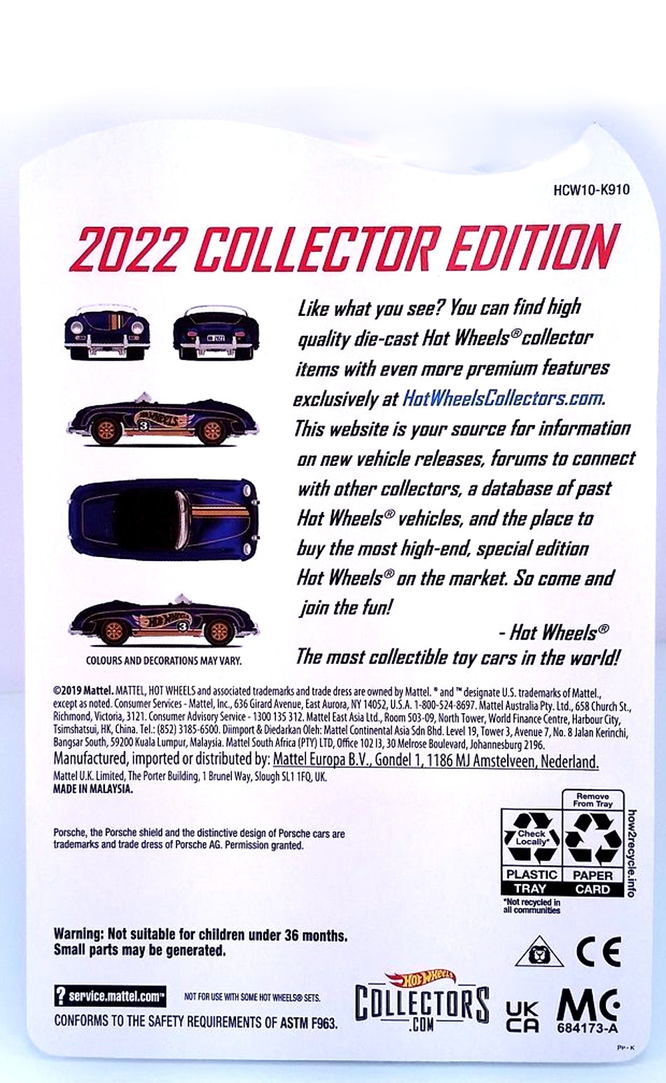 Porsche 356 Speedster Édition Collector Hot Wheels 2022 – Exclusivité Kroger – HCW10