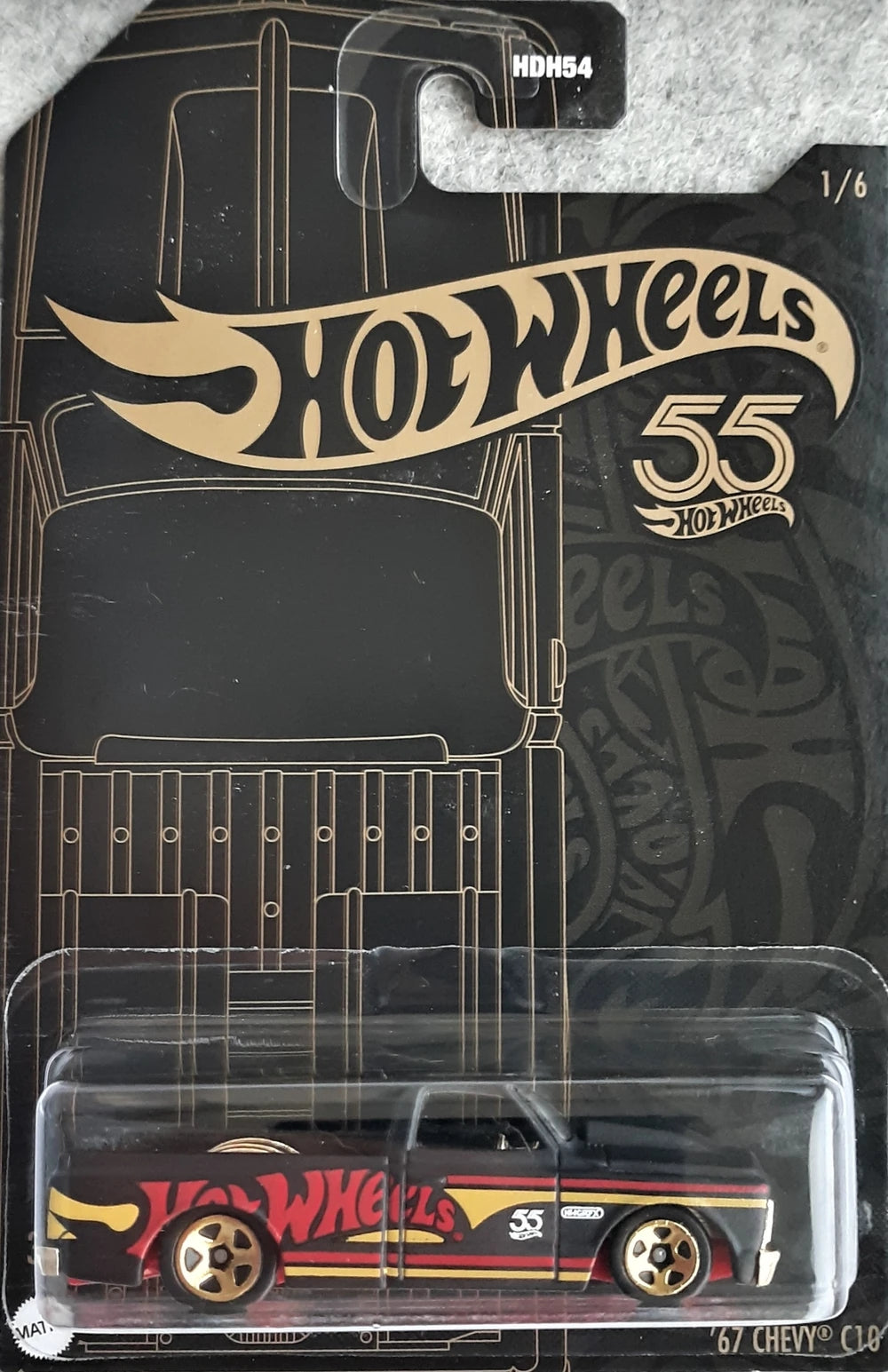 Hot Wheels 55e anniversaire, pack de 5 figurines Pearl et Chrome (mix 2) - HLK02 - HDH54-956D