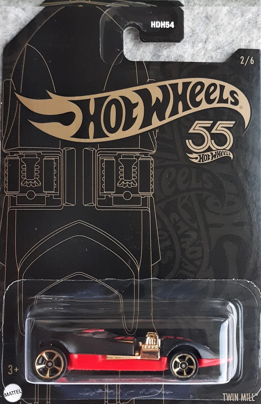 Hot Wheels 55e anniversaire, pack de 5 figurines Pearl et Chrome (mix 2) - HLK02 - HDH54-956D