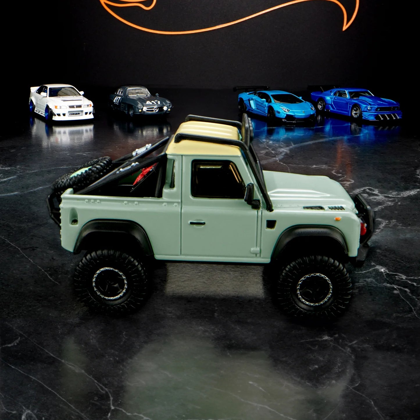 Pick-up Land Rover Defender 90 Série 64 de collection Hot Wheels Elite - HGW12