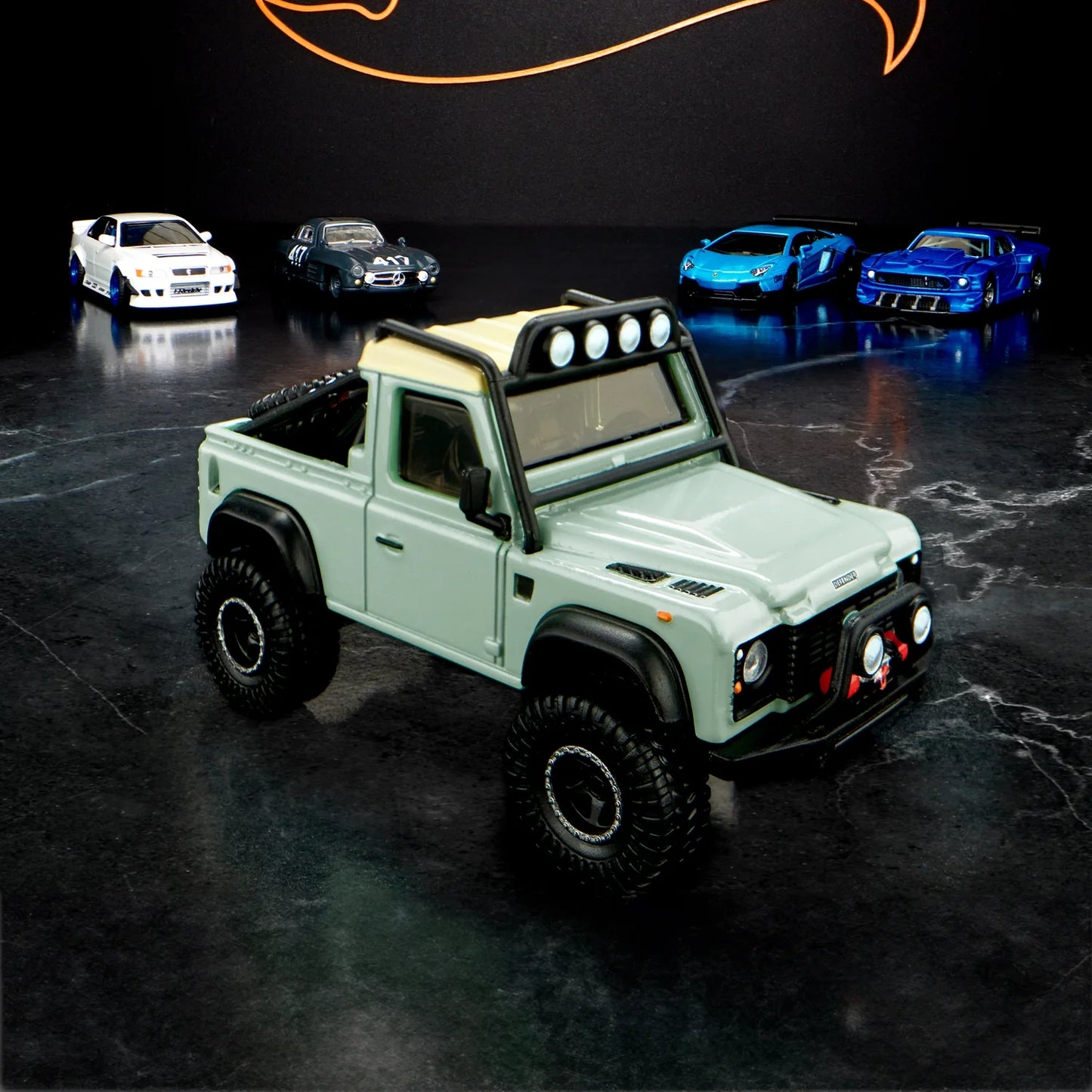 Pick-up Land Rover Defender 90 Série 64 de collection Hot Wheels Elite - HGW12