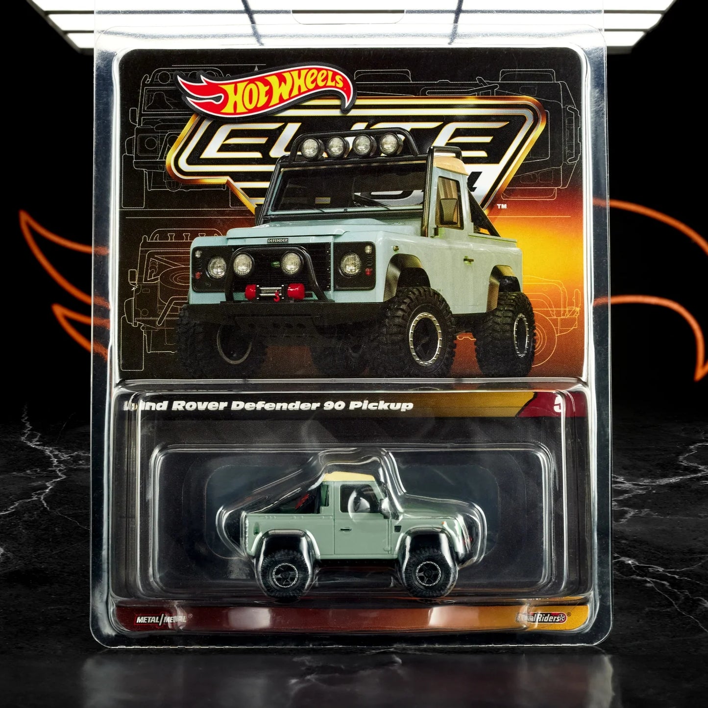 Pick-up Land Rover Defender 90 Série 64 de collection Hot Wheels Elite - HGW12