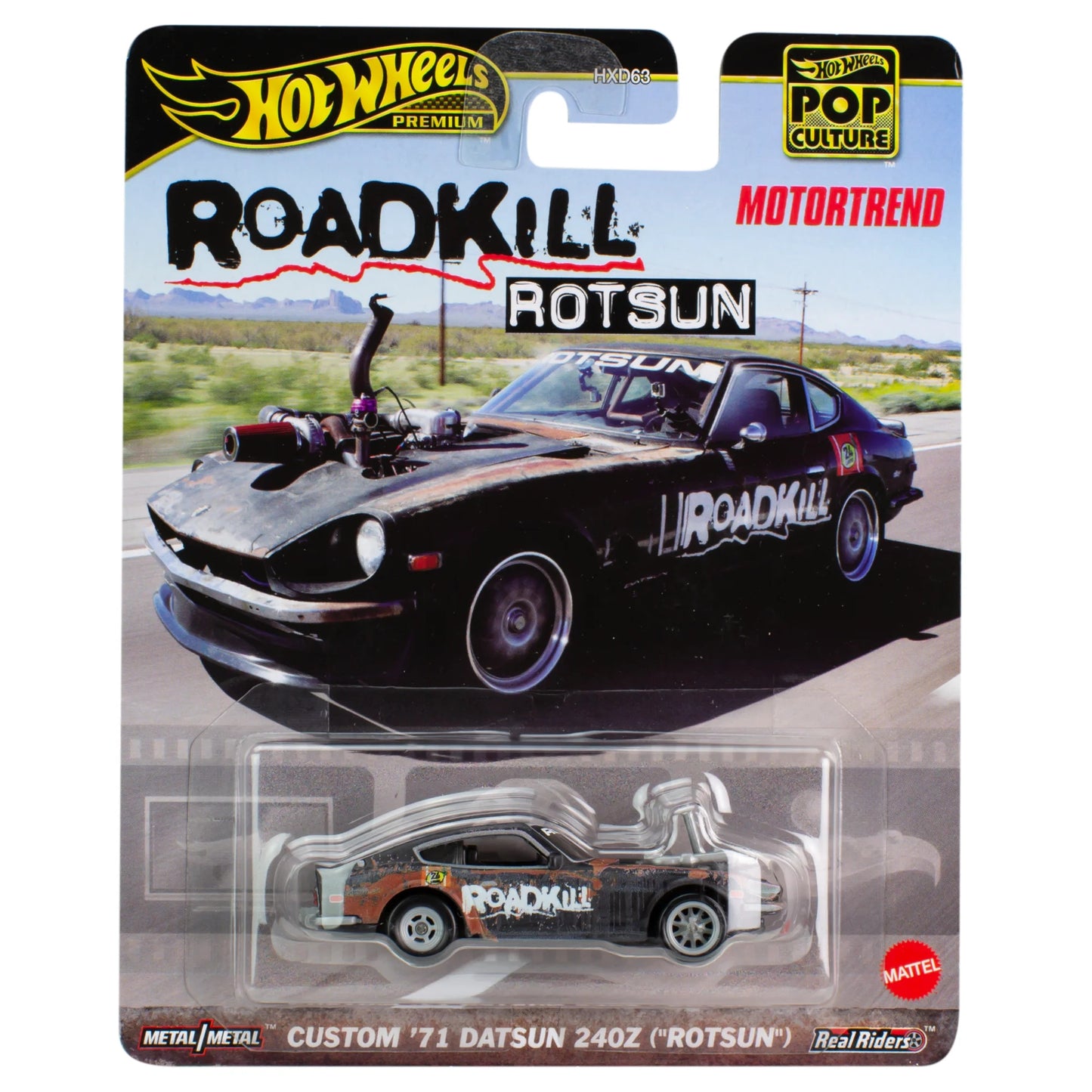 Hot Wheels Custom Datsun 240Z ("Rotsun") HKC37 del 71 - Premium con pilotos reales - Cultura pop