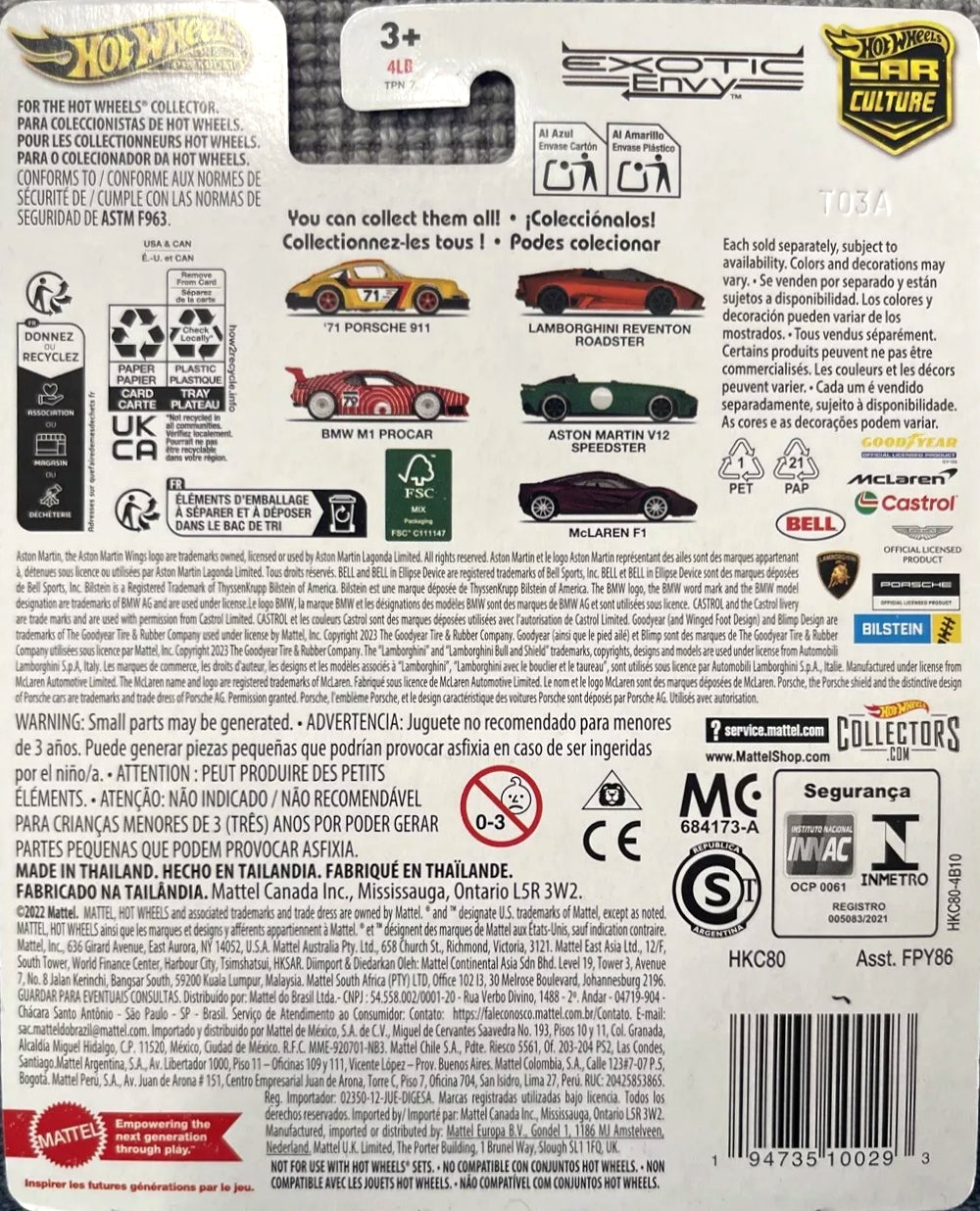 Cultura del automóvil Hot Wheels: Envidia exótica, Porsche 911 HKC80 '71 - Premium con pilotos reales