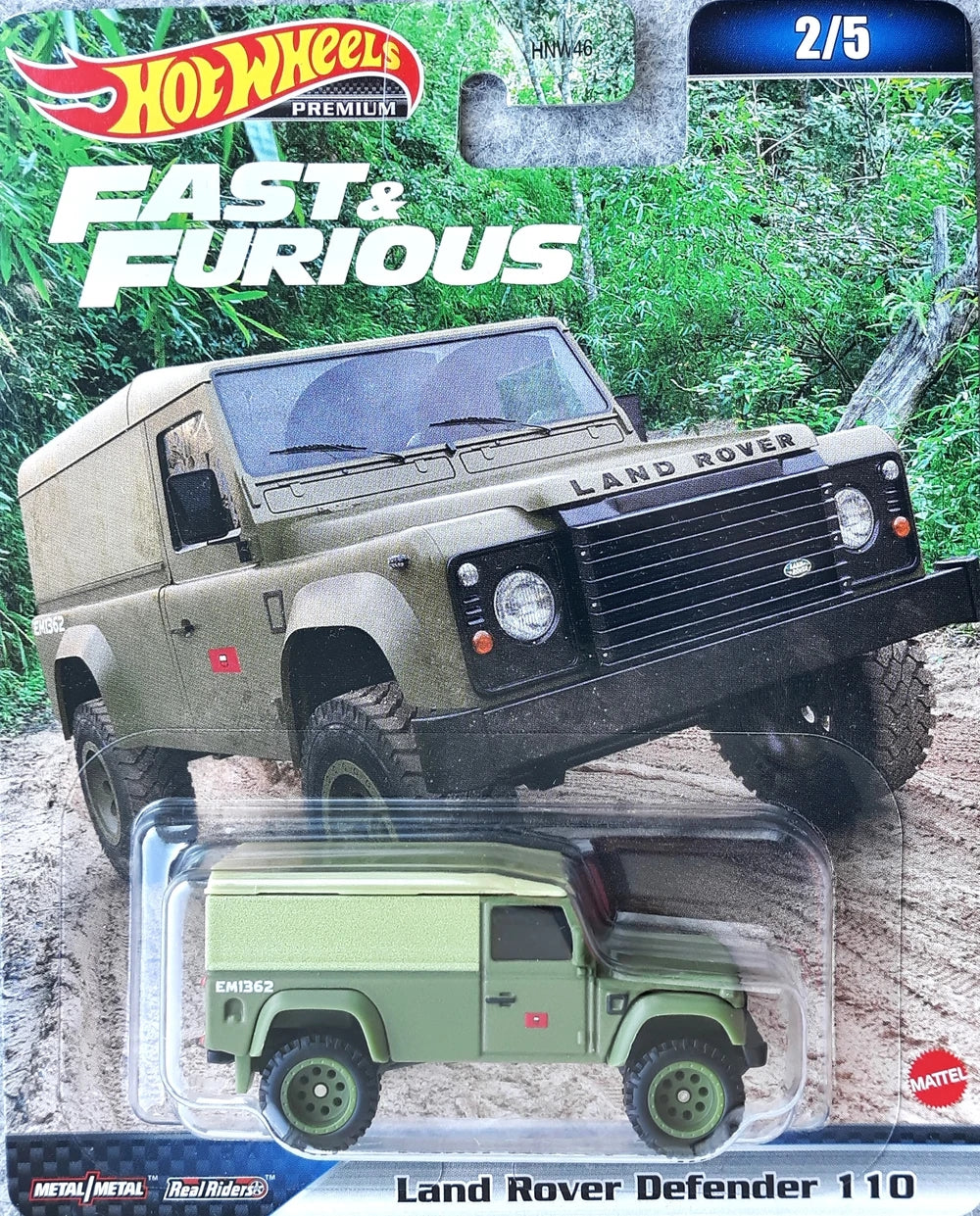 Hot Wheels Fast & Furious Land Rover Defender 110 HKD26 - Premium avec de vrais pilotes