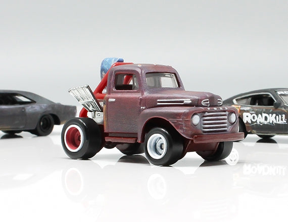 Hot Wheels Ford F6 Roadkill Stubby Bob HKN08 de 1950 - Premium con pilotos reales - Motor Trend