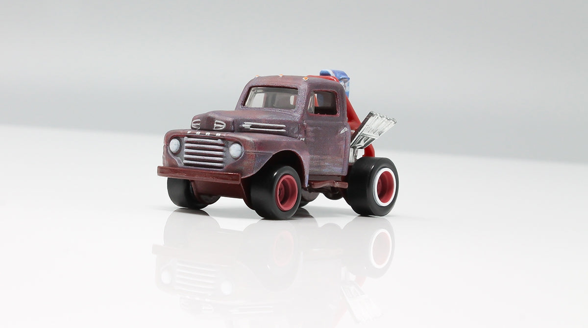 Hot Wheels Ford F6 Roadkill Stubby Bob HKN08 de 1950 - Premium con pilotos reales - Motor Trend