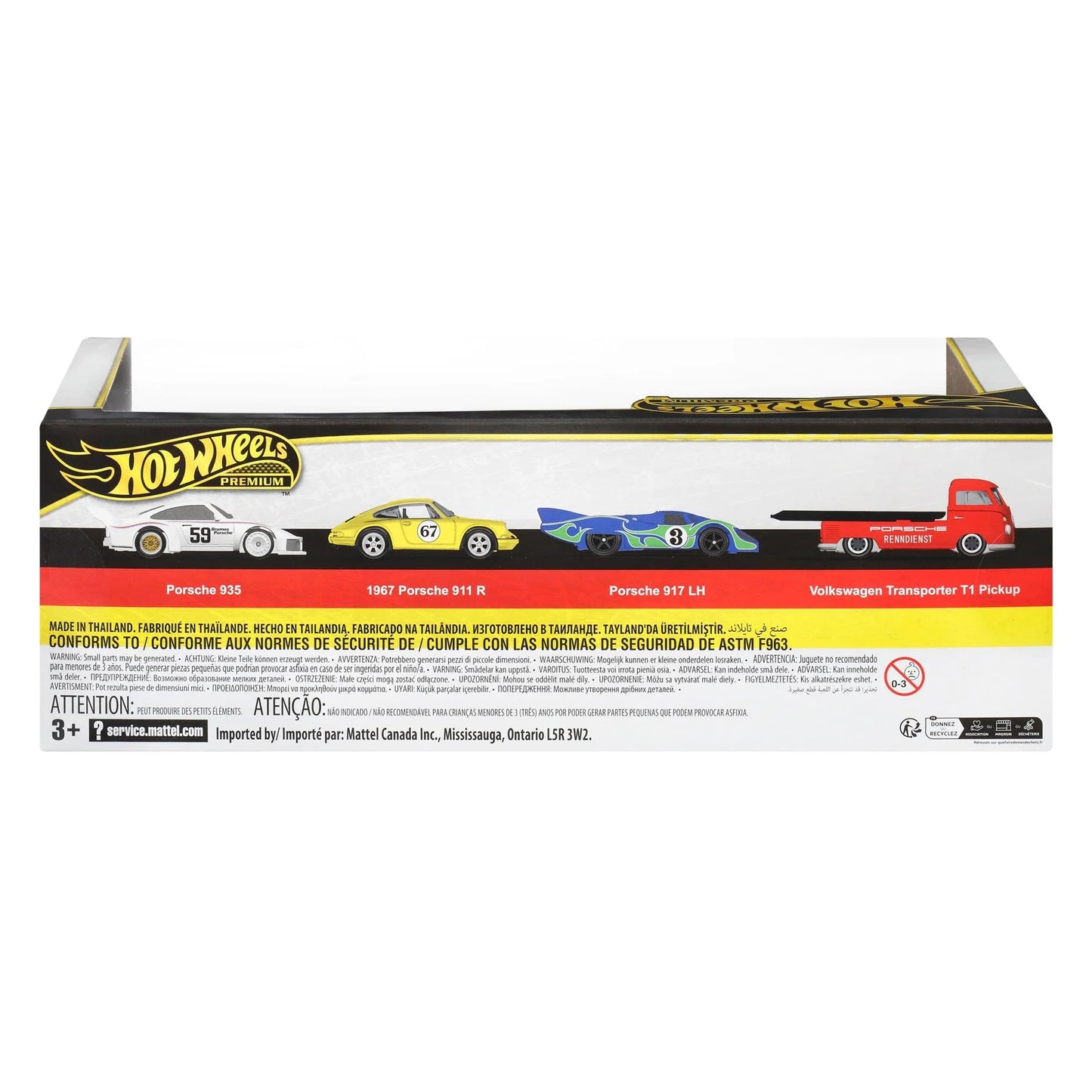 Coffret de collection Hot Wheels Premium 2024, Porsche Nürburgring – HRT54 – German Racers