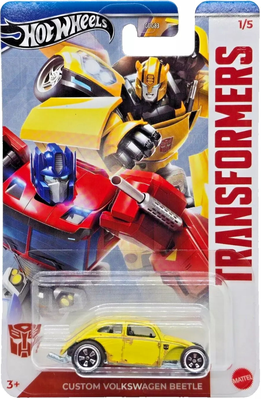Volkswagen Beetle HW Transformers HRV58 personalizado de Hot Wheels - Exclusivo de Walmart - Bumblebee