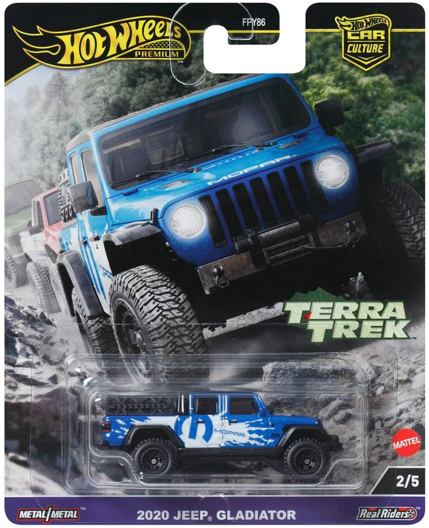 Jeep Gladiator 2020 de Hot Wheels - Terra Trek 2024 de Car Culture - HRV91 - Premium con pilotos reales