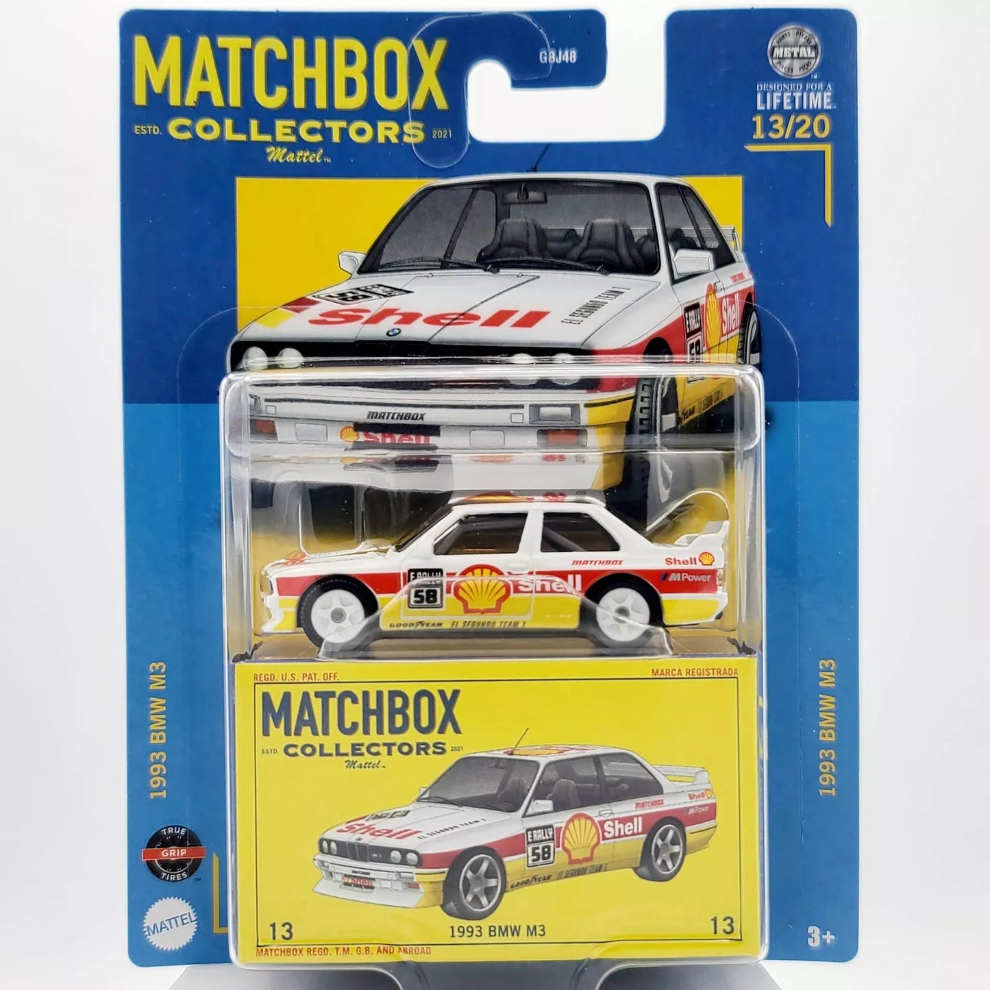 MATCHBOX Collectors 1993 BMW E30 M3 HVW08 - Premium with True Grip Tires