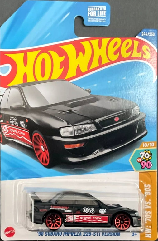 Hot Wheels '98 Subaru Impreza 22B STi-Version HW The '90s HYY23 - 2024 Dollar General Exclusive - Mattel CARD ERROR