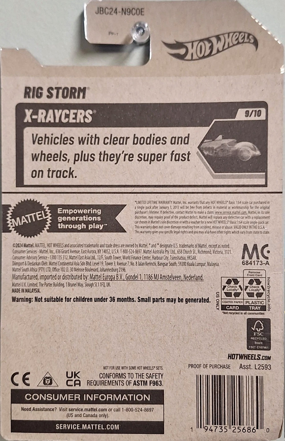 Hot Wheels Rig Storm HW X-Raycers JBC24 - 2025 Treasure Hunt