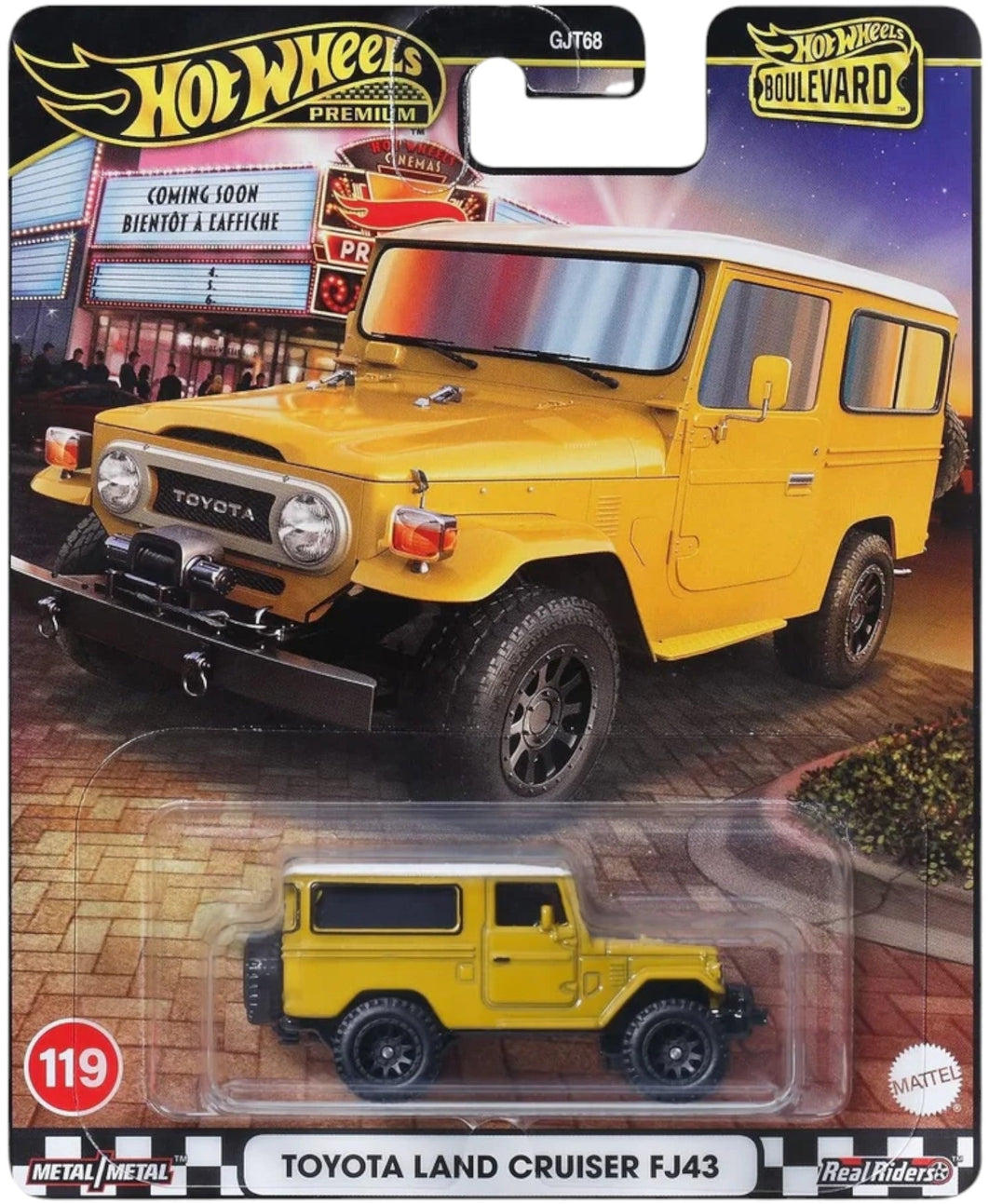 Hot Wheels Boulevard Toyota Land Cruiser FJ43 JBL25 – Premium avec de vrais pilotes