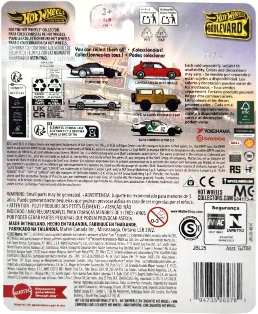 Hot Wheels Boulevard Toyota Land Cruiser FJ43 JBL25 – Premium avec de vrais pilotes