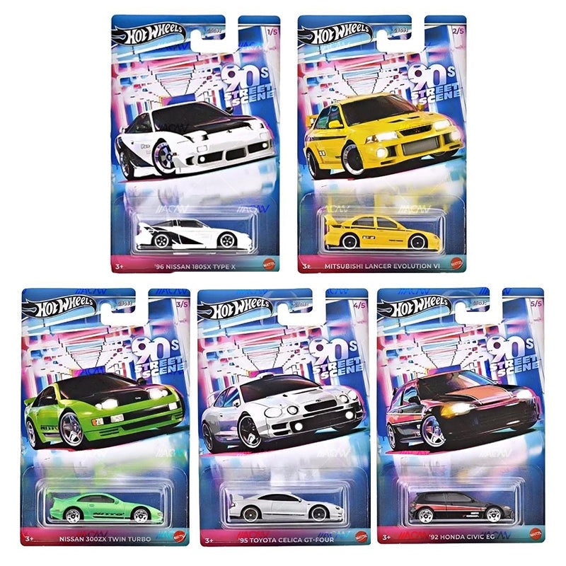 Hot Wheels '90s Street Scene Series 2025 - JCB57-GDG44 - Full Set