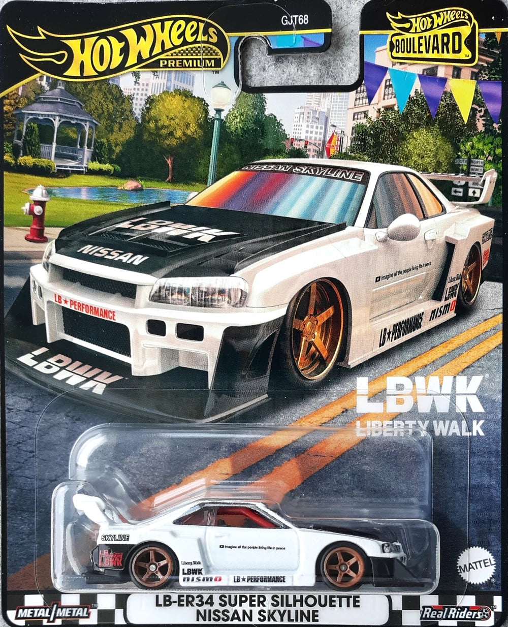 Hot Wheels Boulevard LB-ER34 Super Silhouette Nissan Skyline JDJ24 – Premium avec de vrais pilotes