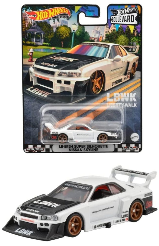Hot Wheels Boulevard LB-ER34 Super Silhouette Nissan Skyline JDJ24 – Premium avec de vrais pilotes