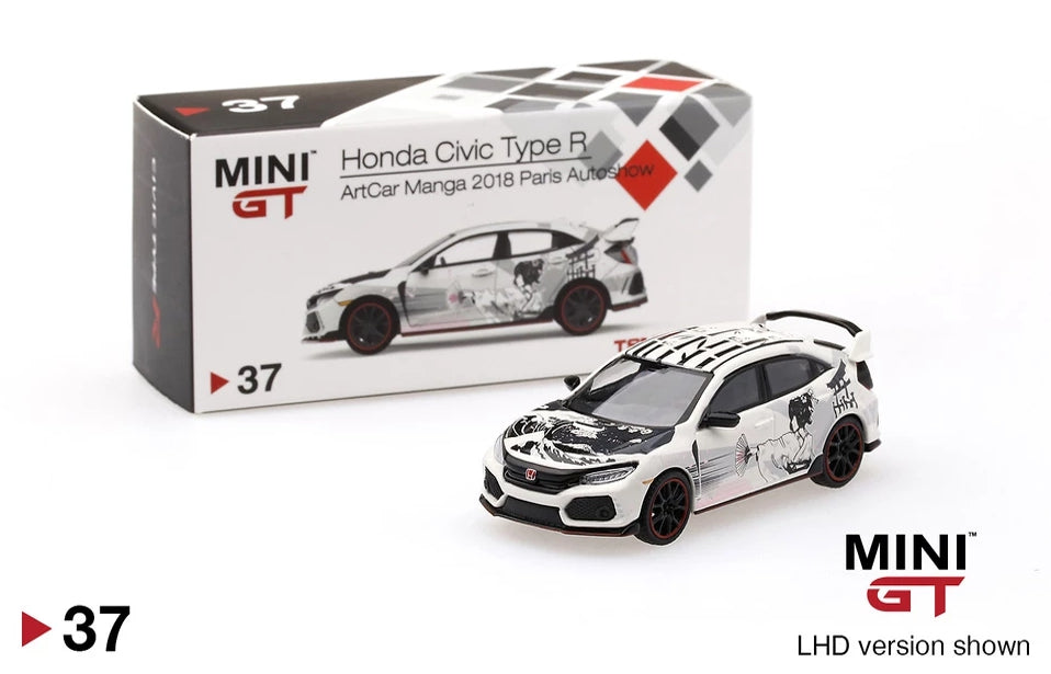 Mini GT Honda Civic Type R (FK8) ArtCar Manga 2018 Salón del Automóvil de París - MGT00037-MJ - Edición Limitada