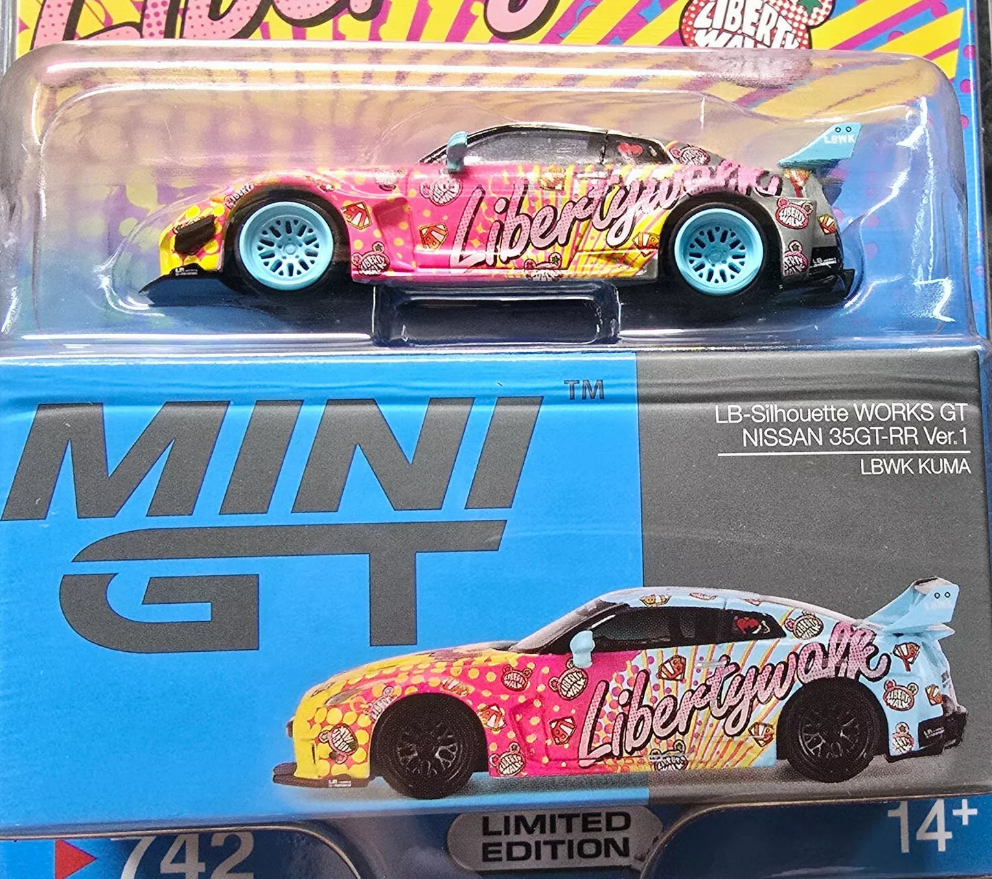 Mini GT Nissan Skyline Kenmeri Liberty Walk LBWK KUMA - MGT00698-MJC - Édition limitée - Chase