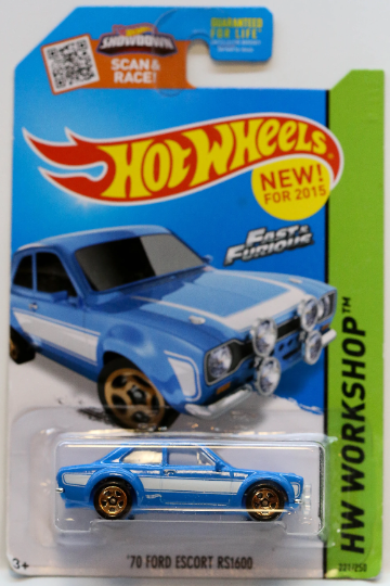 Hot Wheels '70 Ford Escort RS1600 HW Workshop CFH18 - Más (+) un Hot Wheel de bonificación - Rápido y Furioso