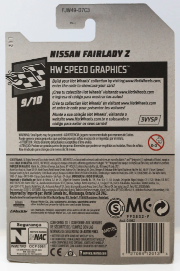 Hot Wheels Nissan Fairlady Z HW Speed Graphics FJW49 - Más (+) una Hot Wheel de bonificación