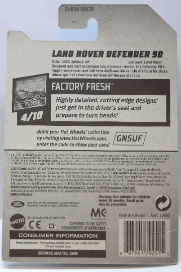Hot Wheels Land Rover Defender 90 HW Baja Blazers GHB38 - Plus (+) une Hot Wheel en bonus