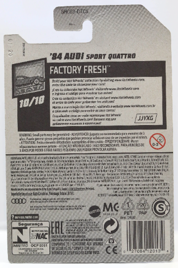 Hot Wheels '84 Audi Sport Quattro HW Factory Fresh GHC03 - Más (+) un Hot Wheel de bonificación