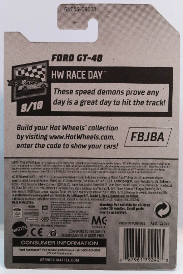 Hot Wheels Ford GT-40 HW Race Day GHC55 - Gulf Livery